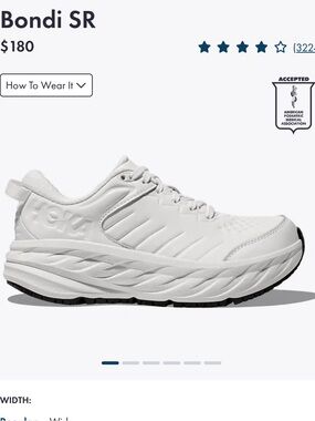 Hoka Bondi SR Frost White Slip-Resistant Trainer